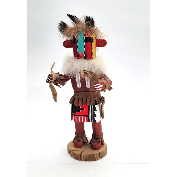 Navajo Other - Navajo Laguna Corn Kachina Doll Native American Handmade Feathers Colorful DH601